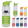 24 Oz. Banded Gripper Bottle With Straw